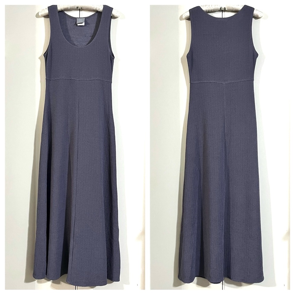 VTG 1999 90s y2k Lavender Silver Gray Sleeveless Maxi Dress Rabbit